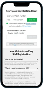 Smart SIM Registration Online 2025: Step-by-Step Guide (Link) 4 Enter Your OTP 1